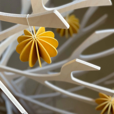 Lovi kuglice žuta 4cm 6 kom 1