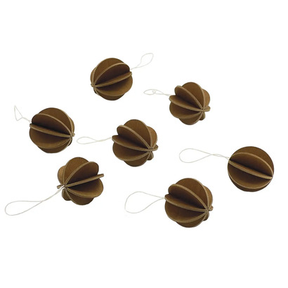 Lovi kuglice cinnamon smeđe 3,5cm 7 kom
