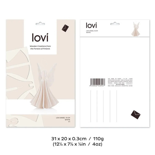 Lovi anđeo bijeli 13cm 1