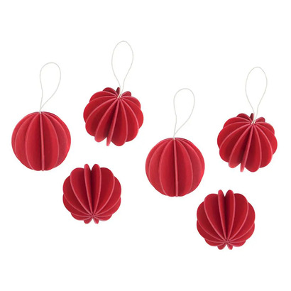 Lovi kuglice crvene 4cm 6kom