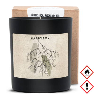 Happysoy mirisna svijeća crna art collection imela