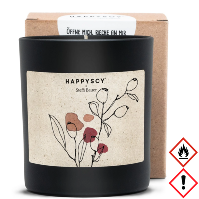 Happysoy mirisna svijeća crna art collection divlji šipak 2 1