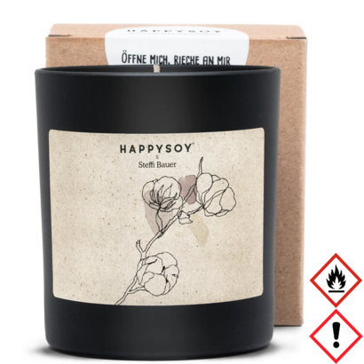 Happysoy mirisna svijeća crna art collection pamuk1