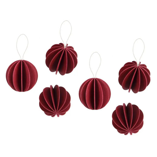 Lovi kuglice tamno crvena 4cm 6 kom