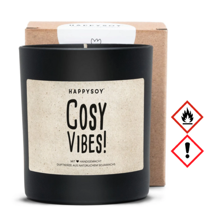 Happysoy mirisna svijeća crna komfor