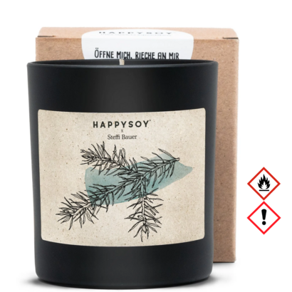 Happysoy mirisna svijeća crna art collection jela