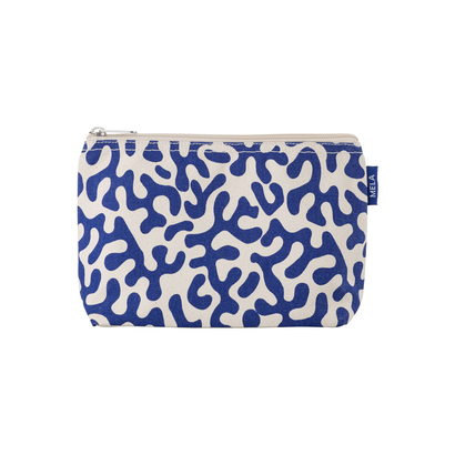 Melawear kozmetička torbica mala greige blue coral print