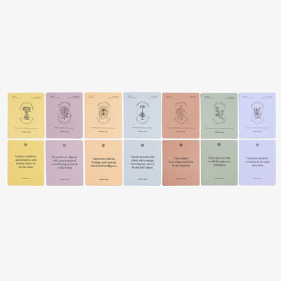Mindful affirmations cards for chakra balancing 2