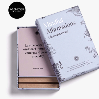 Mindful affirmations cards for chakra balancing 4