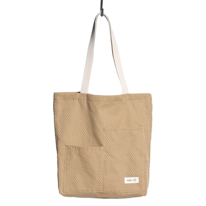 The organic company pique tote torba khaki stone