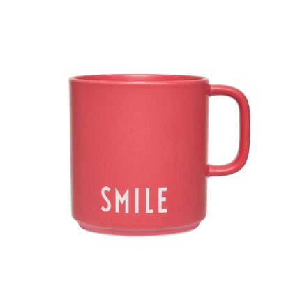 Design letters šalica s ručkom smile red