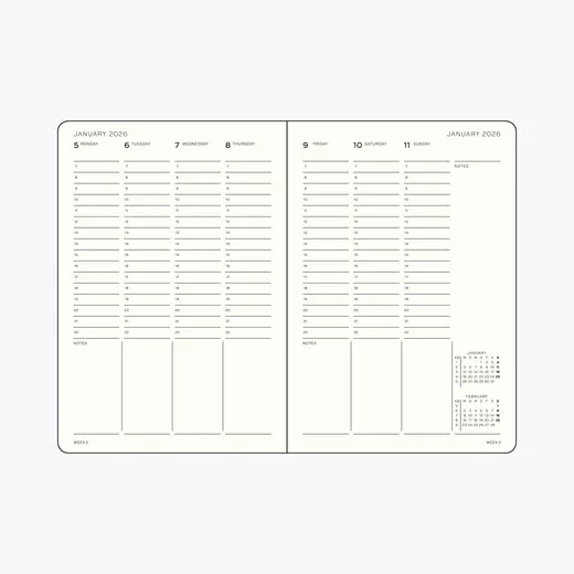 Leuchtturm planer tjedni 2026 b6+ žuti2