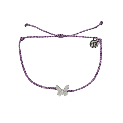 Pura vida narukvica butterfly in flight silver light purple