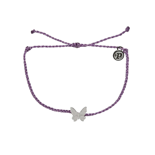 Pura vida narukvica butterfly in flight silver light purple
