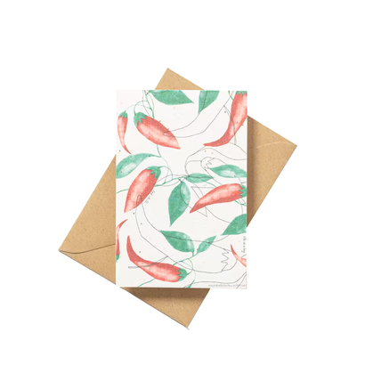 Life in a bag razglednica illustration chilli