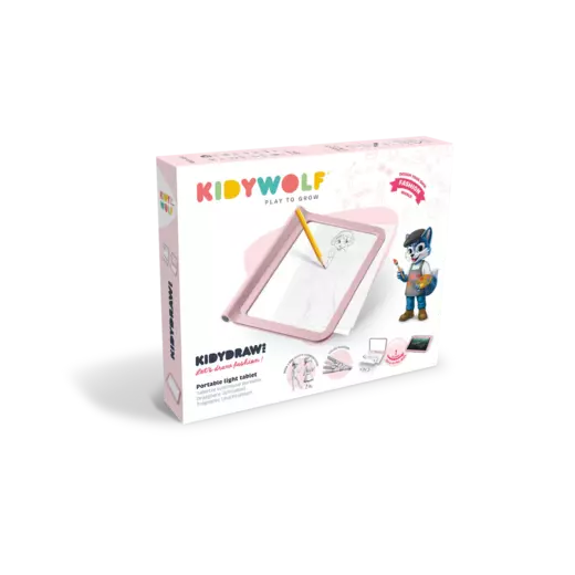 Kidywolf pro svjetleći tablet za crtanje rozi1