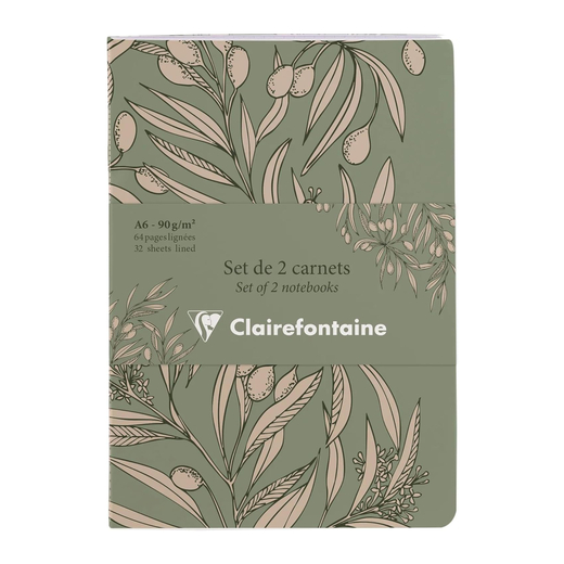 Clairefontaine bilježnica jardin a6 set 2kom