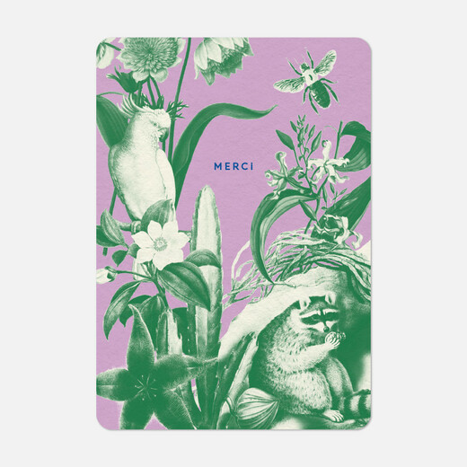 Papier tigre čestitka a6 s kuvertom perroquet 2