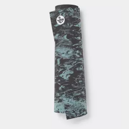 Manduka mat comfort cushion 8mm x 172 cm crno plavo išarani