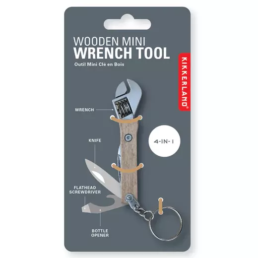 Kikkerland wooden mini wrench tool 2