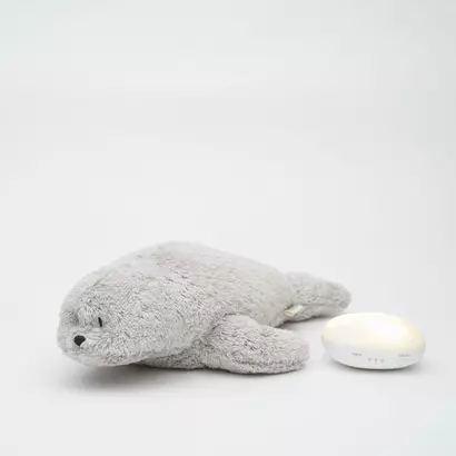 Moonie organic humming seal with lamp gray