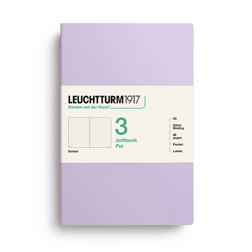 Leuchtturm1917 jottbook pur bilježnice a5 točkice 3 kom lilac