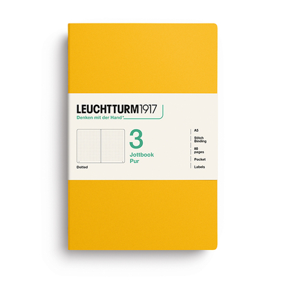 Leuchtturm1917 jottbook pur bilježnice a5 točkice 3kom sunflower