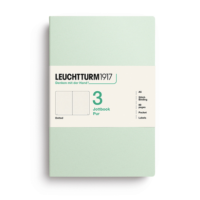 Leuchtturm1917 jottbook pur bilježnice a5 točkice 3 kom mint green