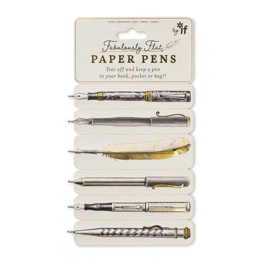 If fabulously flat paper pens