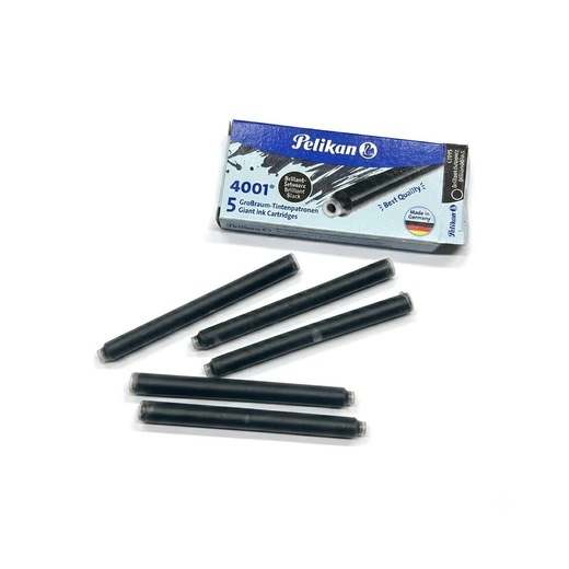 Pelikan tinta za nalivpero  patrone duge pk5 4001 crna 2