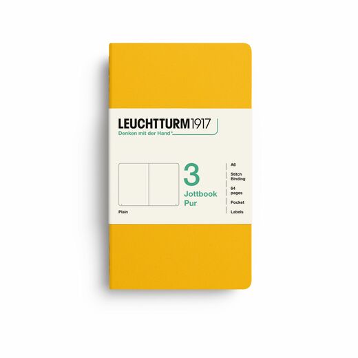 Leuchtturm1917 jottbook pur bilježnice a6 prazno 3 kom sunflower
