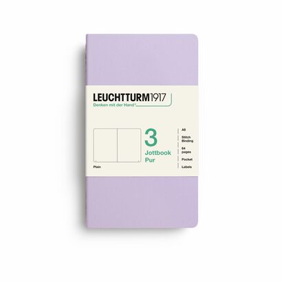 Leuchtturm1917 jottbook pur bilježnice a6 prazno 3 kom lilac