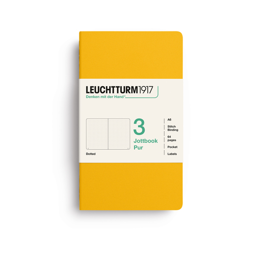 Leuchtturm1917 jottbook pur bilježnice a6 točkice 3 kom sunflower