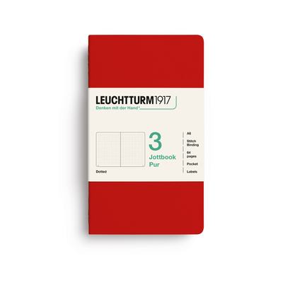 Leuchtturm1917 jottbook pur bilježnice a6 točkice 3 kom cherry