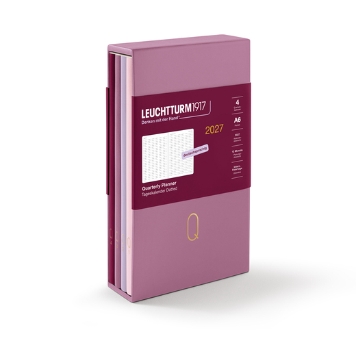 Leuchtturm1917 kvartalni dnevni planer 2027 a6 4 kom shades of pink