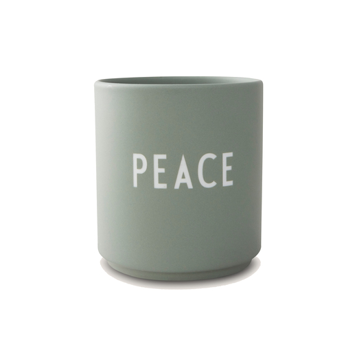 Design letters šalica peace green