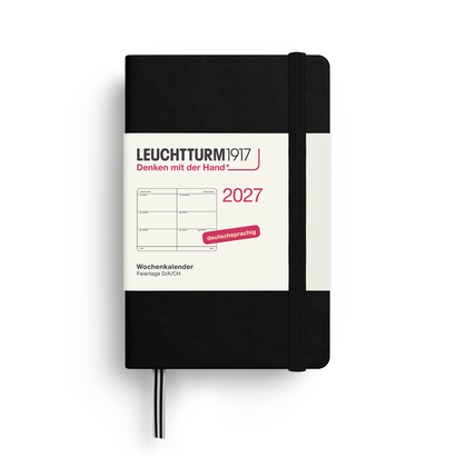 Leuchtturm1917 tjedni planer 2027 a7 tvrdi uvez black