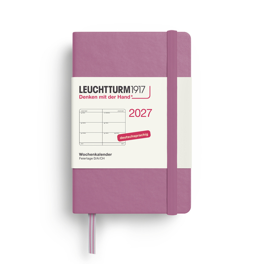 Leuchtturm1917 tjedni planer 2027 a7 tvrdi uvez dusty rose