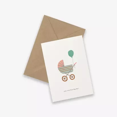 Kartotek čestitka pram (your very first big day)