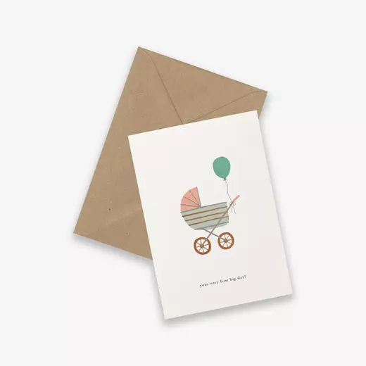 Kartotek čestitka pram (your very first big day)