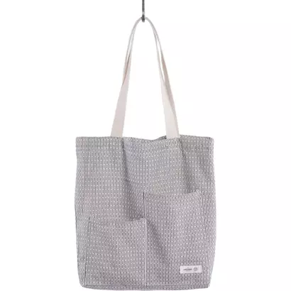 Organic company piqué tote bag morning grey
