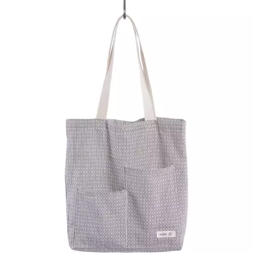 Organic company piqué tote bag morning grey