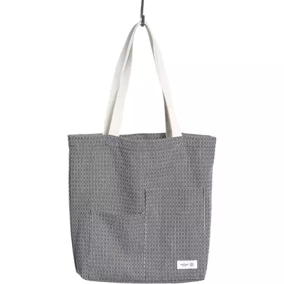 Organic company piqué tote bag evening grey