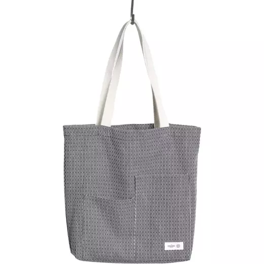 Organic company piqué tote bag evening grey