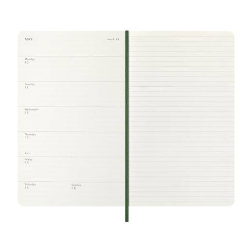 Moleskine tjedni planer 2027 meke korice 13x21 cm zeleni2