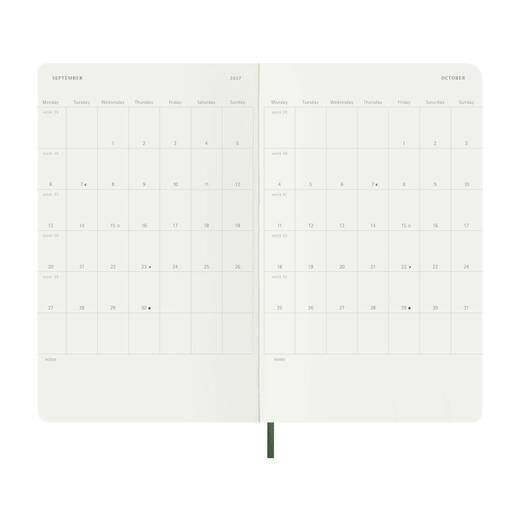 Moleskine tjedni planer 2027 meke korice 13x21 cm zeleni3