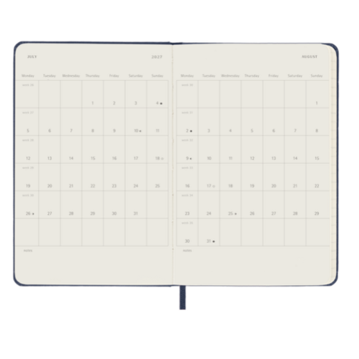 Moleskine tjedni planer 9 x 14 tu sapphire blue 3
