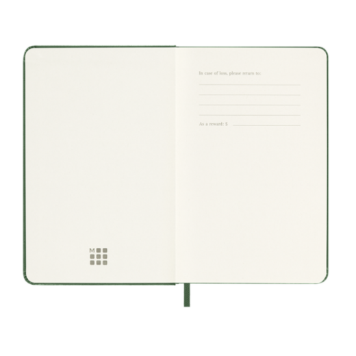 Moleskine tjedni planer 9 x 14 tu myrtle green 1